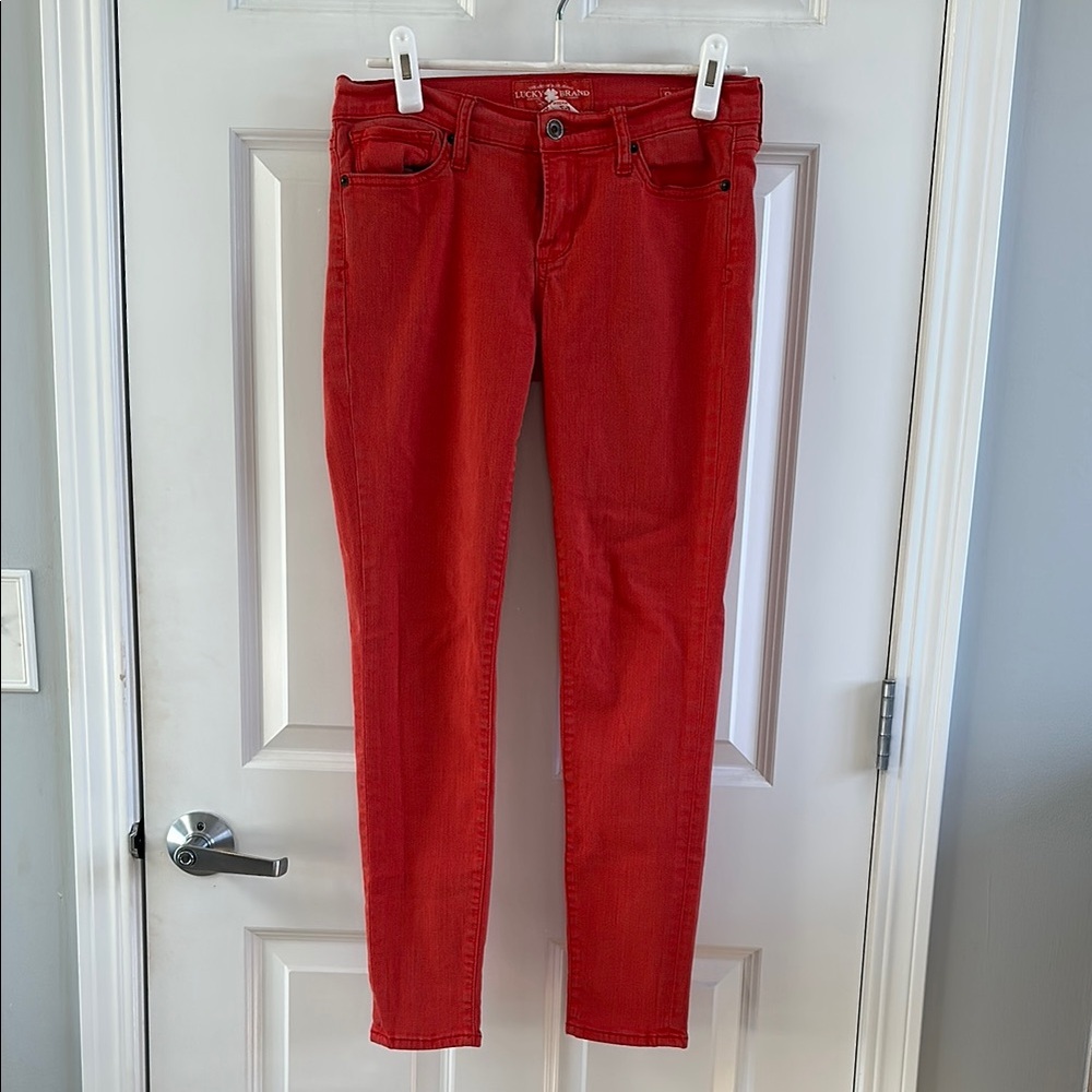 Lucky Brand Red Skinny Jeans (8)